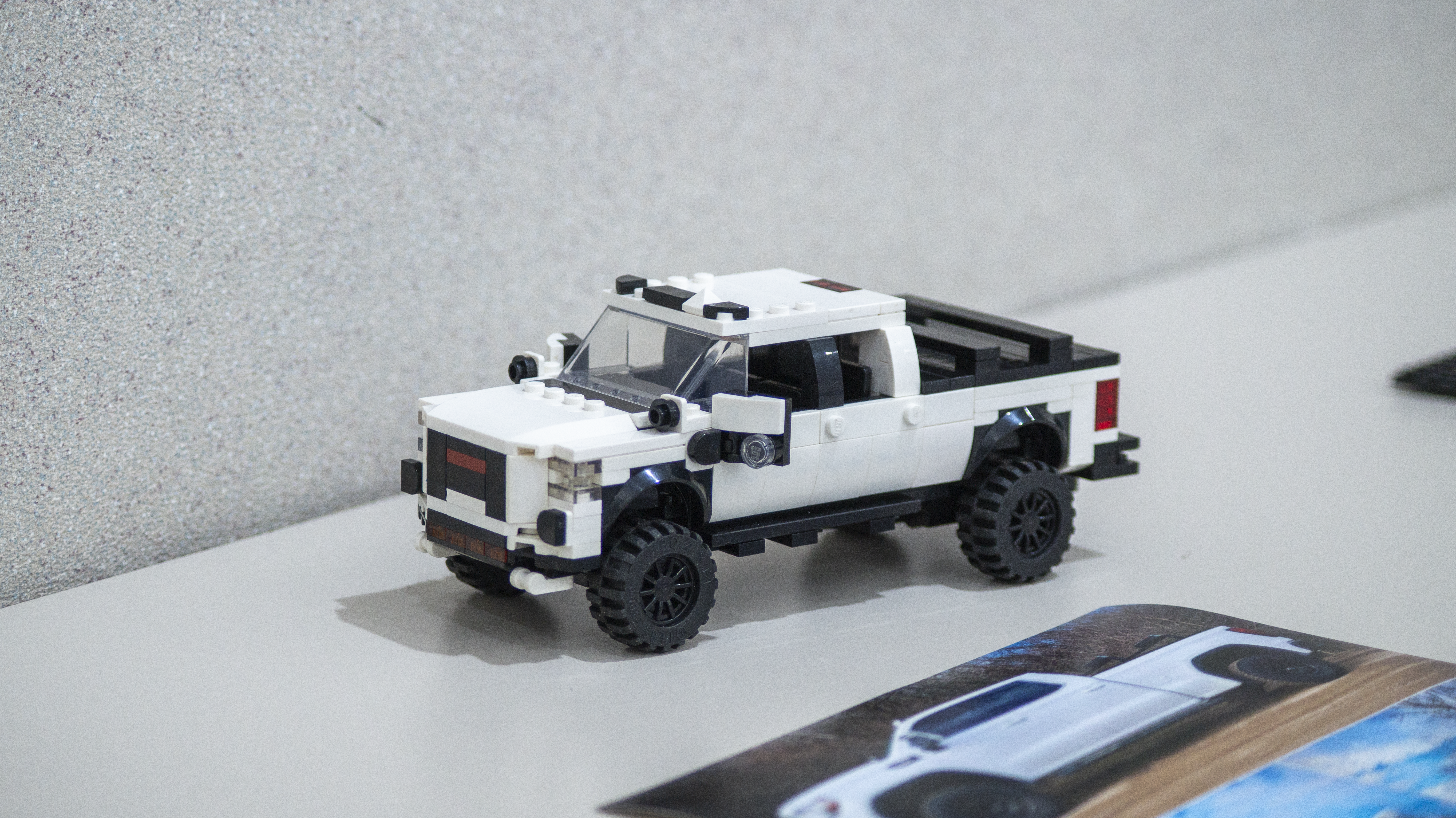 A Lego replica of a 2021 GMC Sierra truck