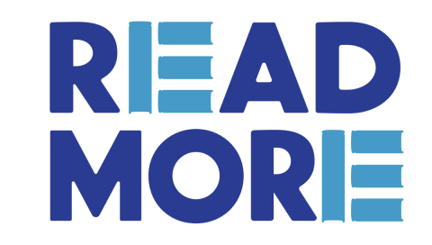 Readmore campaign logo. Words "read" and "more" stylized as a logo..